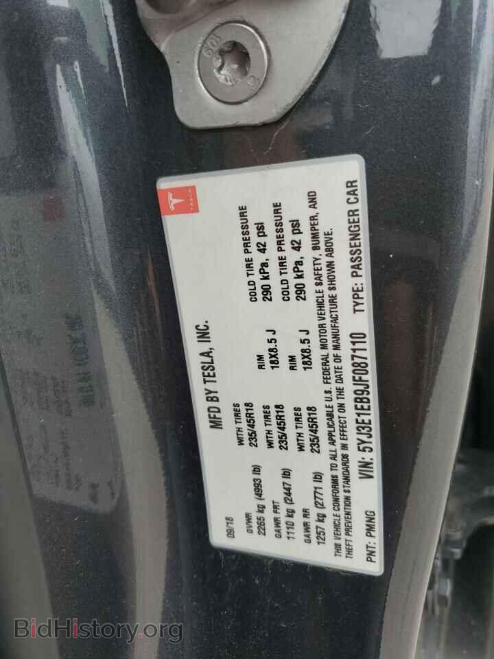 2018 TESLA MODEL 3 - VIN: 5YJ3E1EB9JF087110 - Фото 12