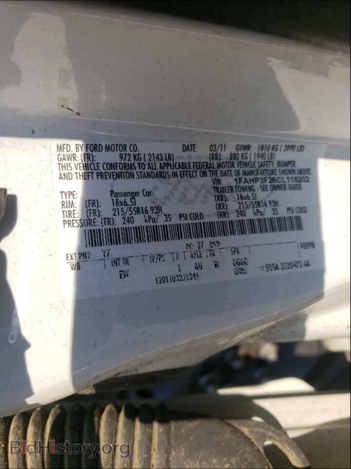 2012 FORD FOCUS - VIN: 1FAHP3F26CL118202 - Фото 10