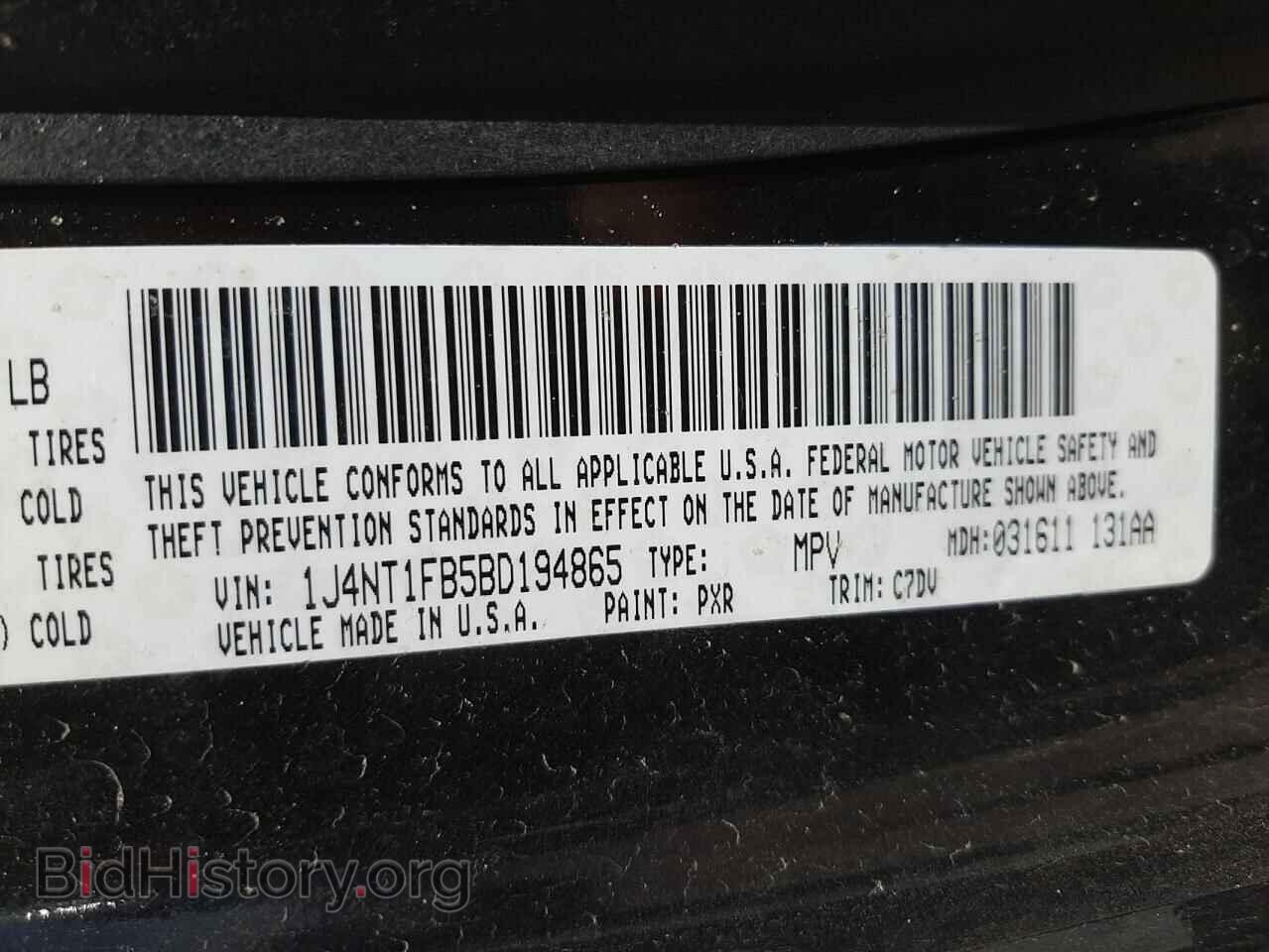 2011 JEEP COMPASS - VIN: 1J4NT1FB5BD194865 - Фото 10