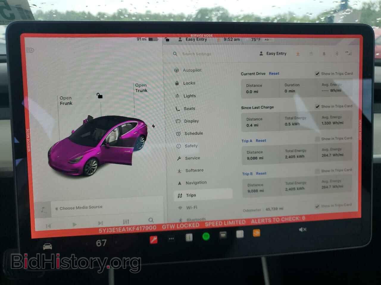 2019 TESLA MODEL 3 - VIN: 5YJ3E1EA1KF417900 - Фото 9