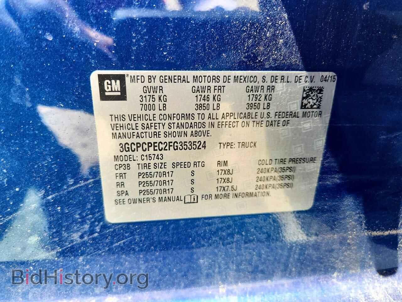 2015 CHEVROLET SILVERADO - VIN: 3GCPCPEC2FG353524 - Photo 13