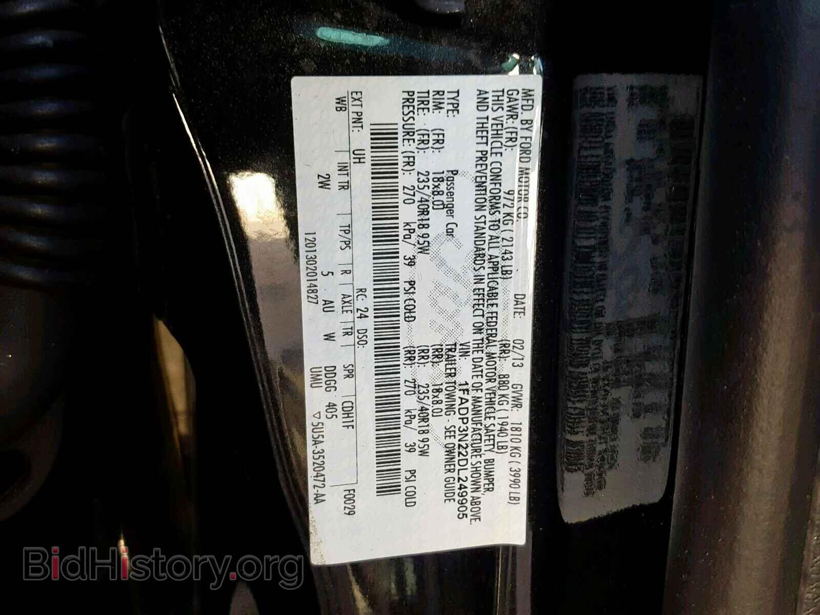 2013 FORD FOCUS - VIN: 1FADP3N22DL249905 - Фото 10