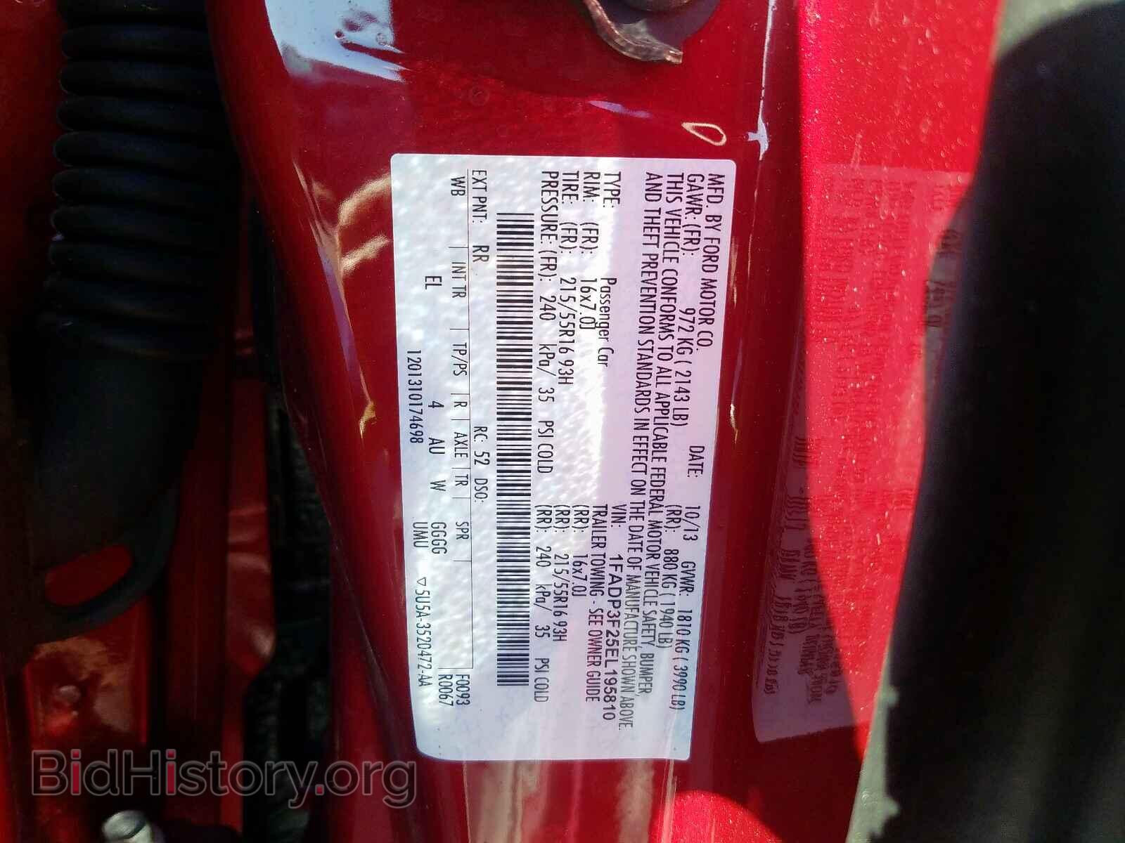 2014 FORD FOCUS SE - VIN: 1FADP3F25EL195810 - Фото 10
