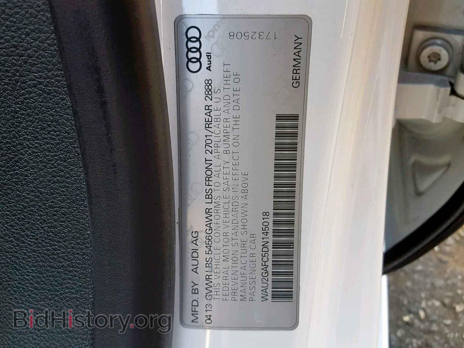 2013 AUDI A7 - VIN: WAU2GAFC5DN145018 - Фото 10