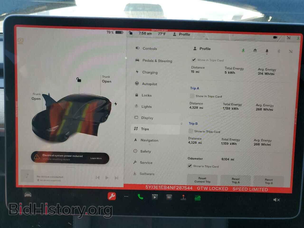 2022 TESLA MODEL 3 - VIN: 5YJ3E1EB4NF287544 - Фото 9