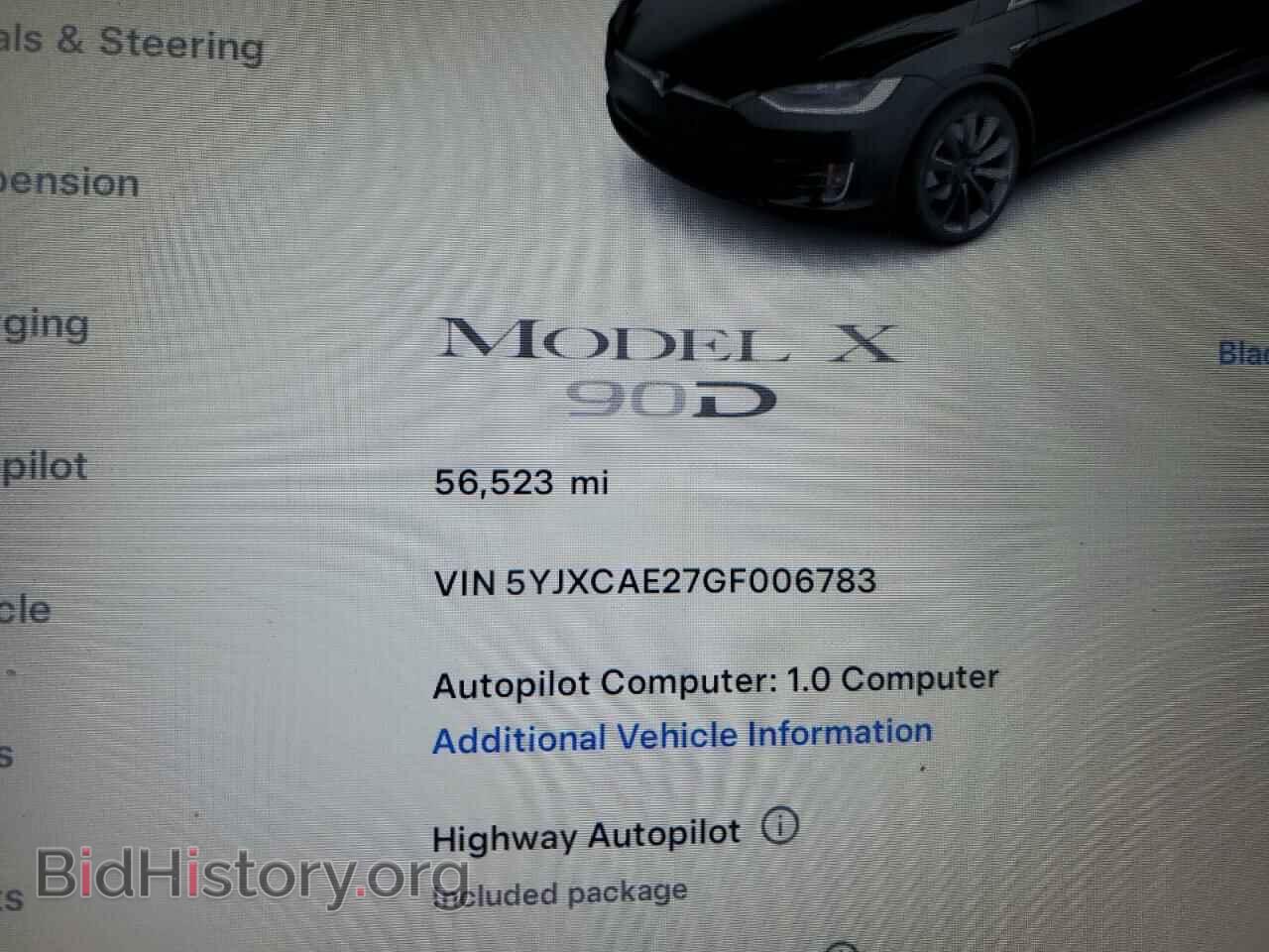2016 TESLA MODEL X - VIN: 5YJXCAE27GF006783 - Photo 9