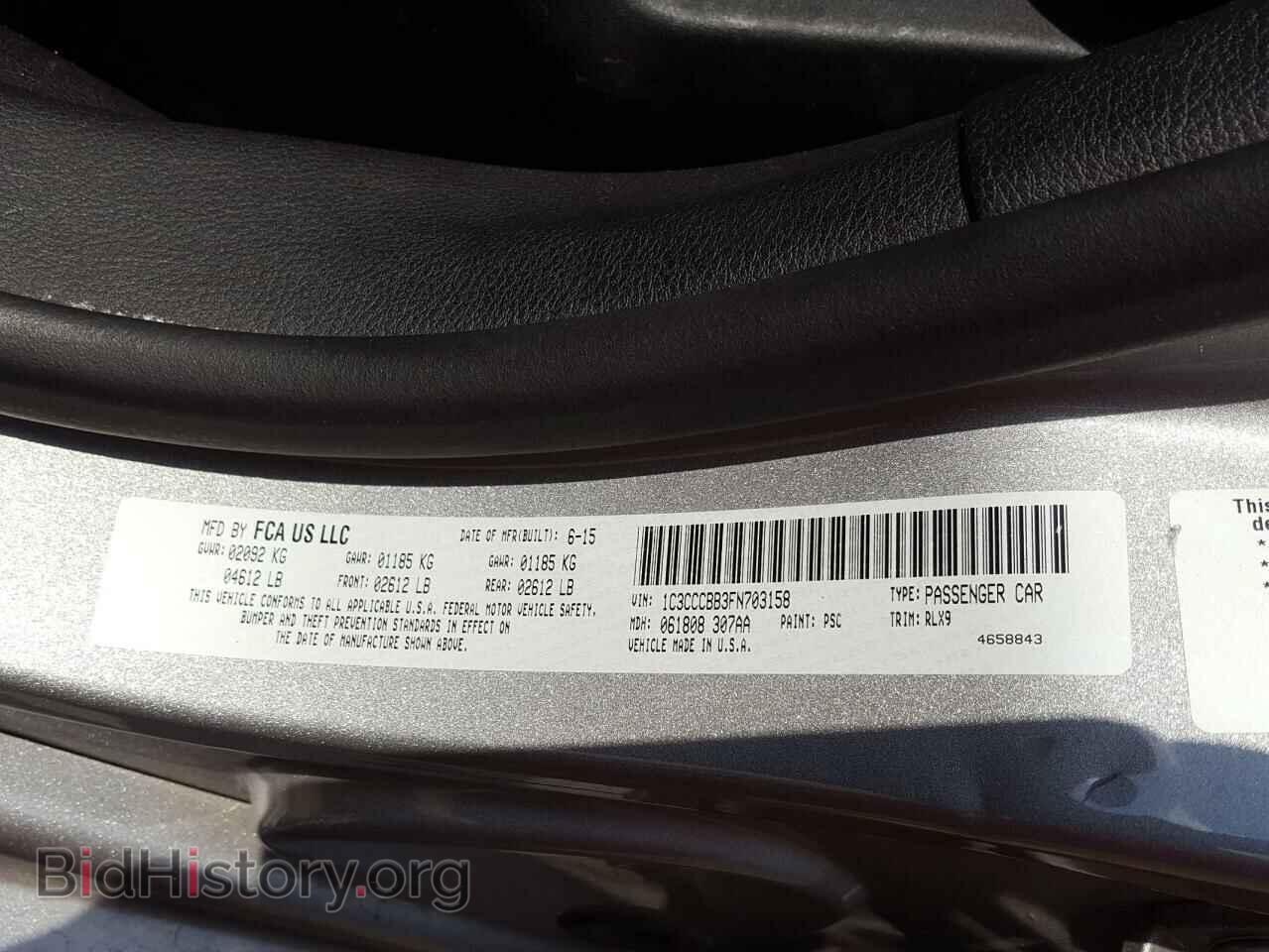 2015 CHRYSLER 200 - VIN: 1C3CCCBB3FN703158 - Photo 10