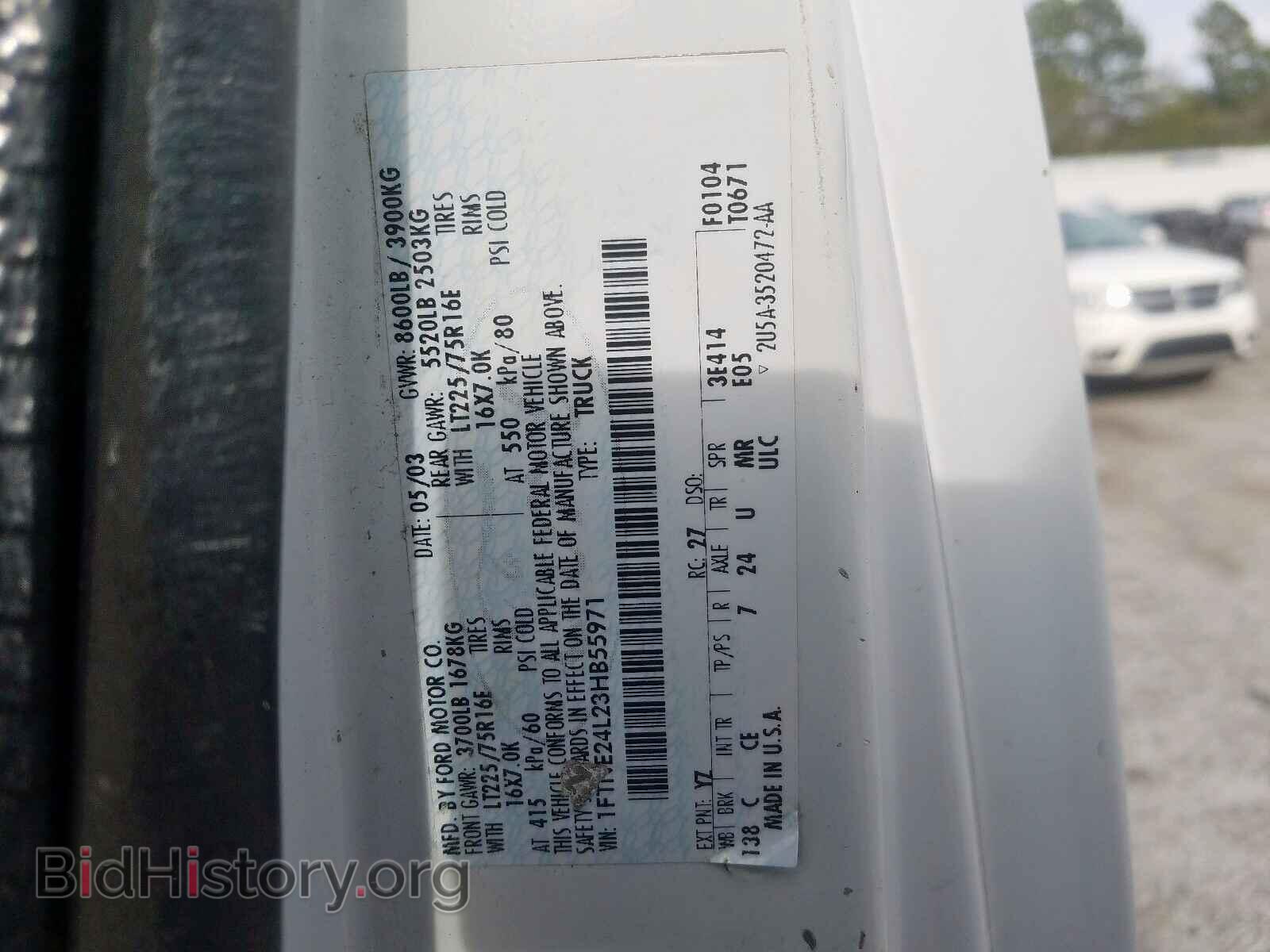 2003 FORD ECONOLINE - VIN: 1FTNE24L23HB55971 - Photo 10