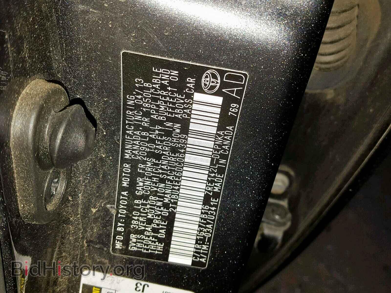 2013 TOYOTA COROLLA BA - VIN: 2T1BU4EE6DC064399 - Фото 10