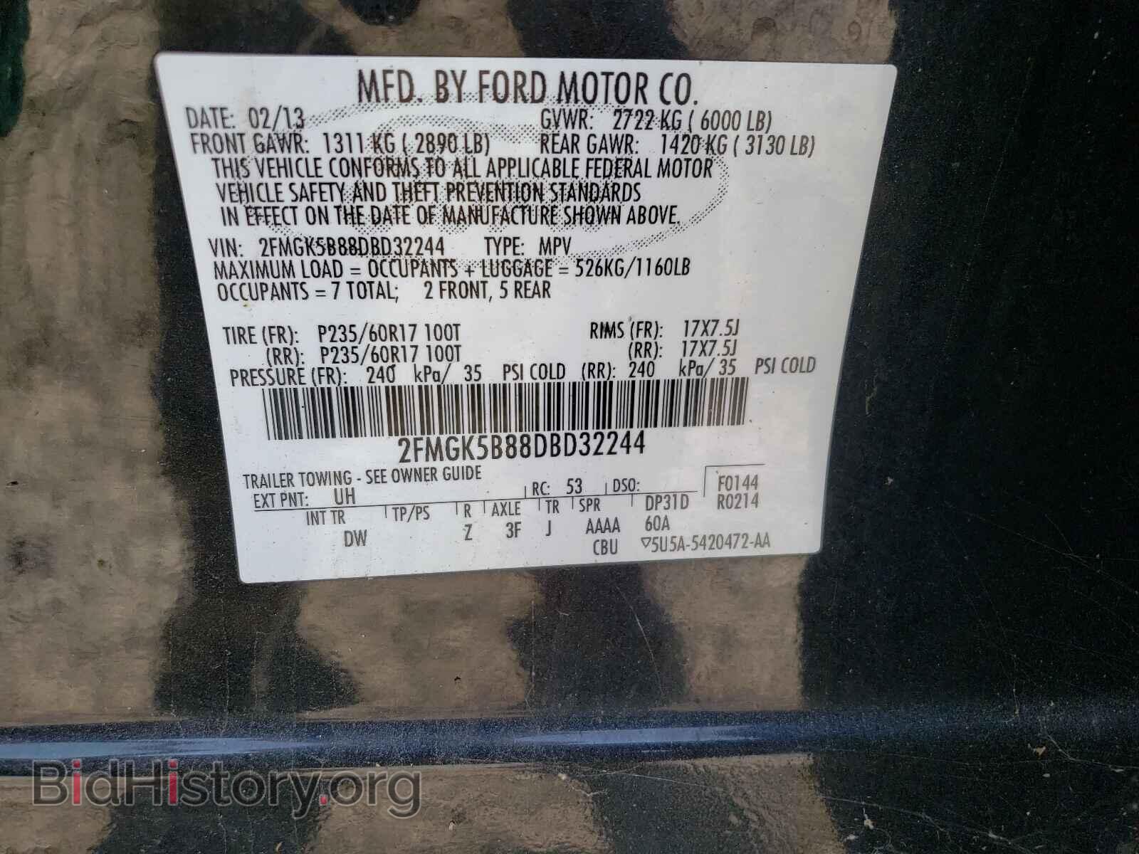2013 FORD FLEX - VIN: 2FMGK5B88DBD32244 - Photo 10