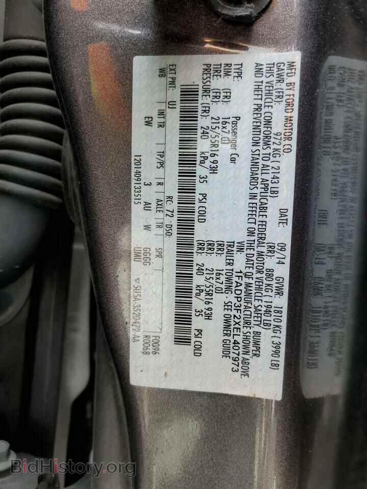 2014 FORD FOCUS - VIN: 1FADP3F2XEL407973 - Фото 13