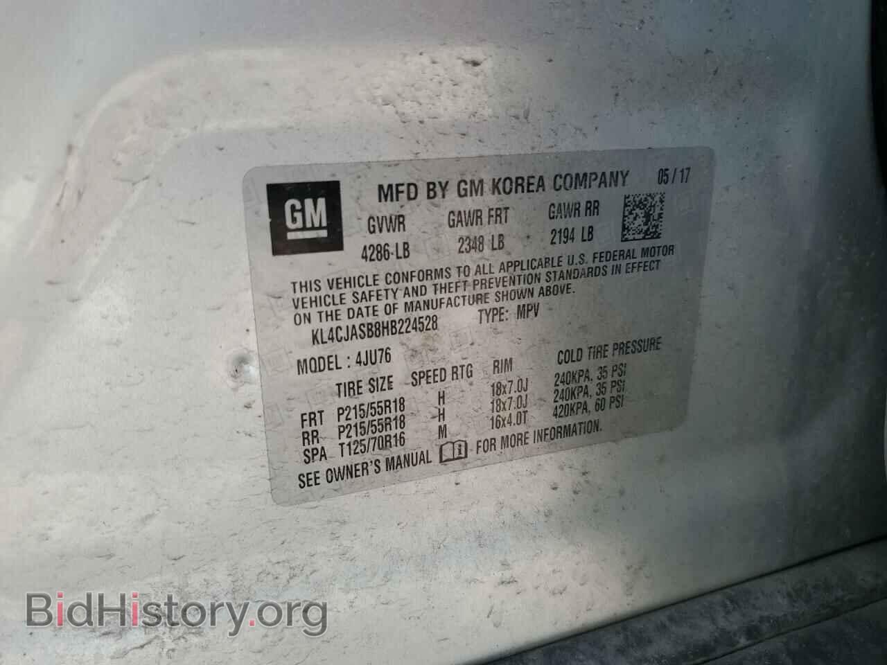 2017 BUICK ENCORE - VIN: KL4CJASB8HB224528 - Photo 13