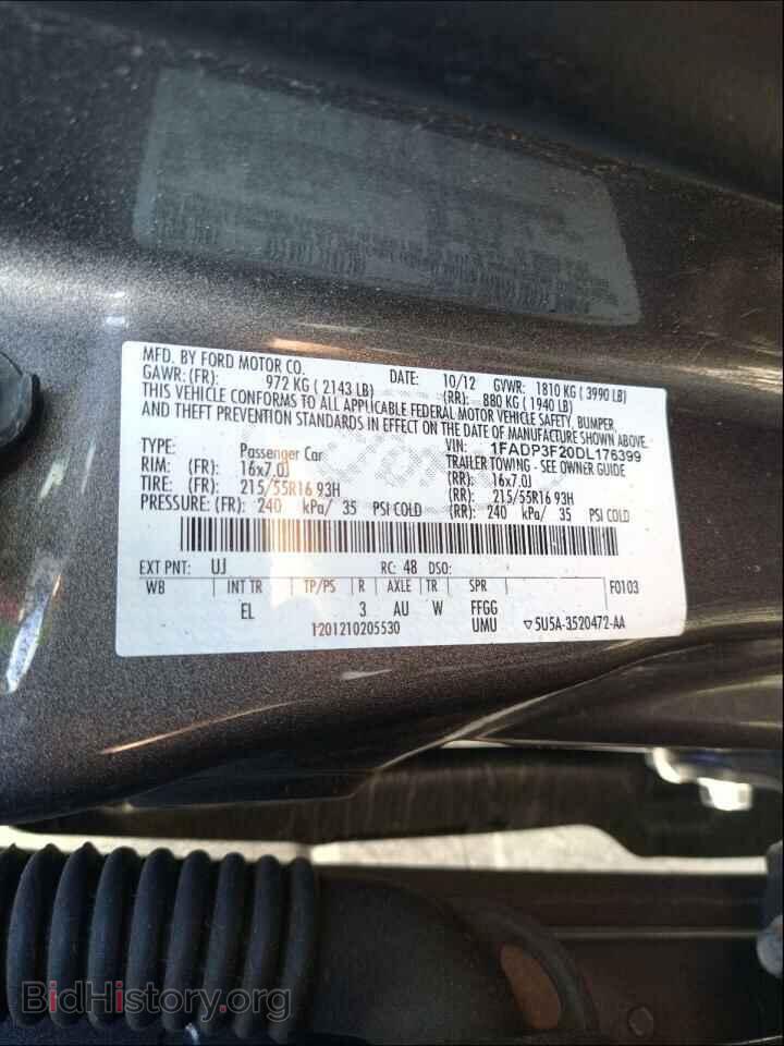 2013 FORD FOCUS - VIN: 1FADP3F20DL176399 - Фото 10