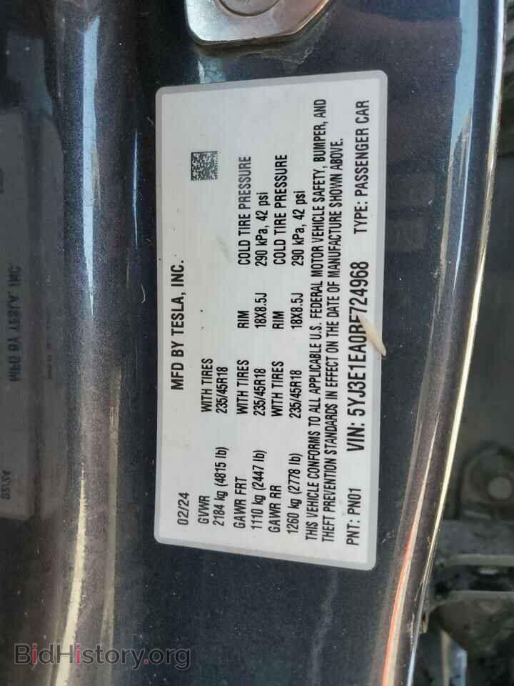 2024 TESLA MODEL 3 - VIN: 5YJ3E1EA0RF724968 - Photo 13