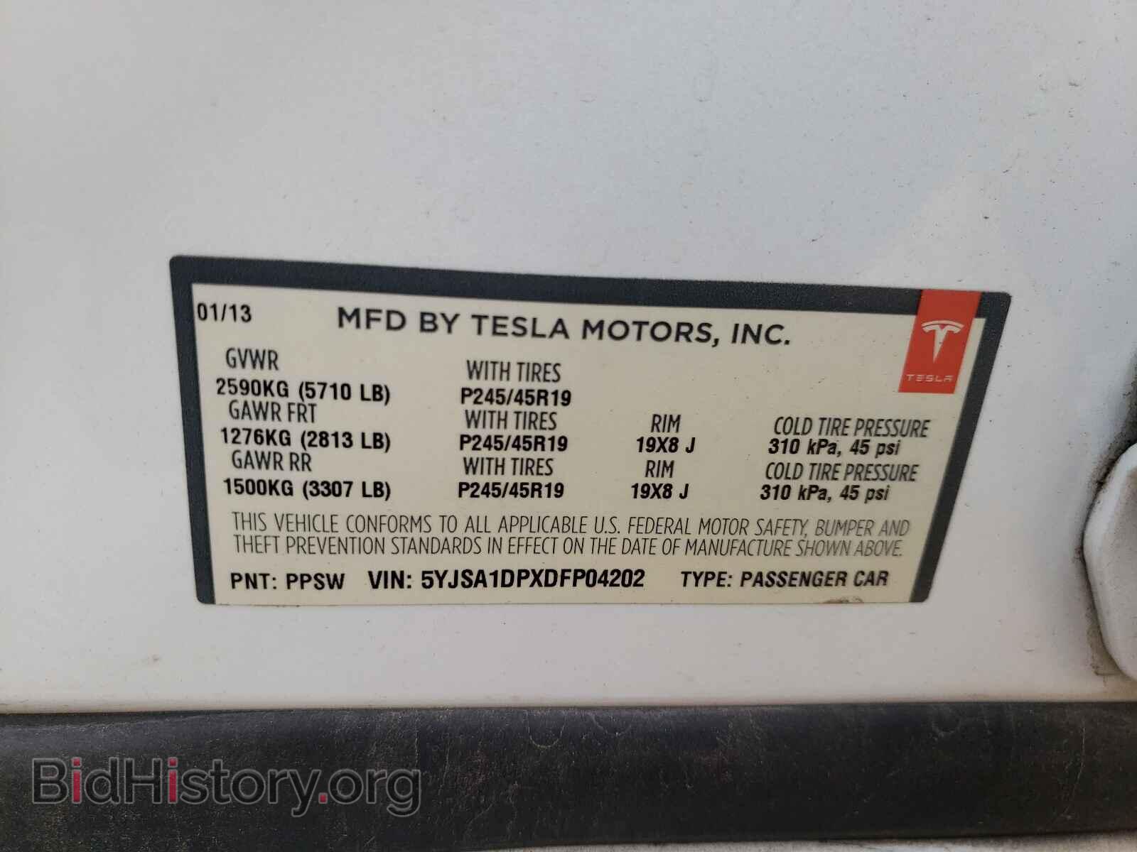 2013 TESLA MODEL S - VIN: 5YJSA1DPXDFP04202 - Photo 10