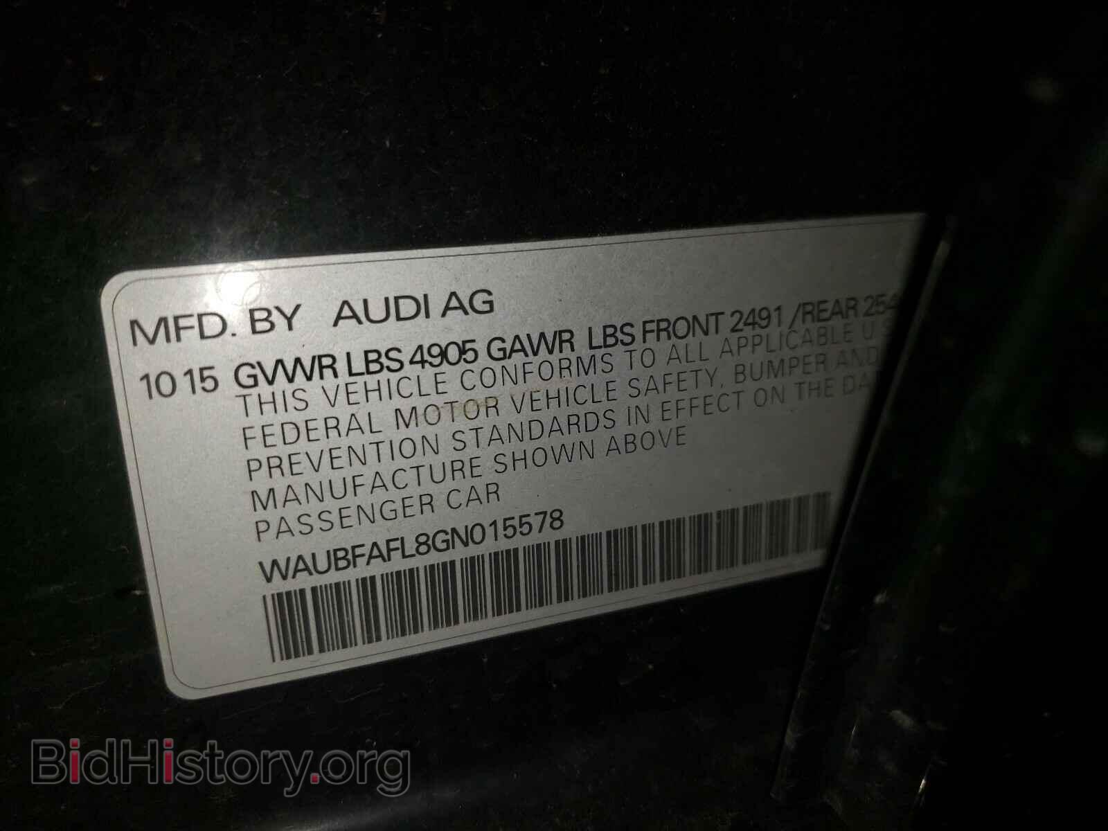 2016 AUDI A4 - VIN: WAUBFAFL8GN015578 - Фото 10