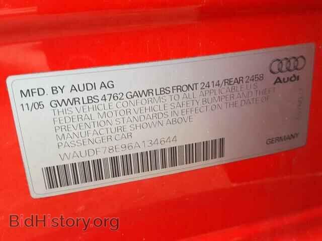 2006 AUDI A4 - VIN: WAUDF78E96A134644 - Фото 10