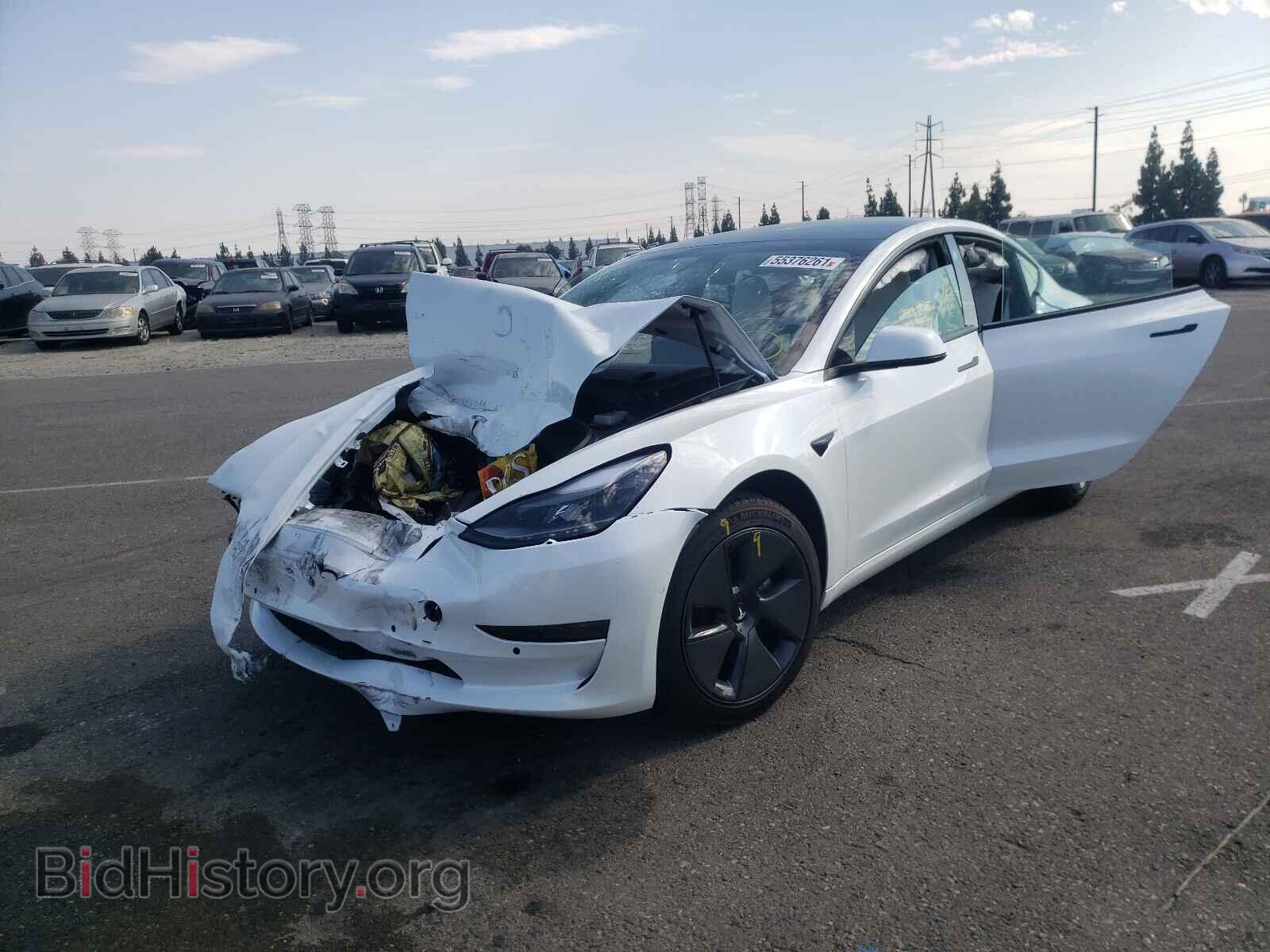 2021 TESLA MODEL 3 - VIN: 5YJ3E1EA3MF877885 - Фото 2