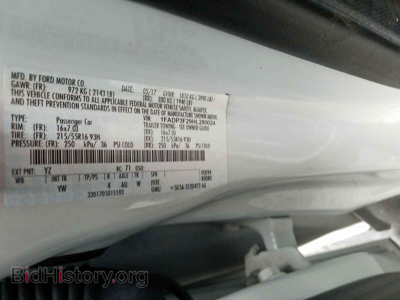 2017 FORD FOCUS - VIN: 1FADP3F29HL280024 - Photo 10