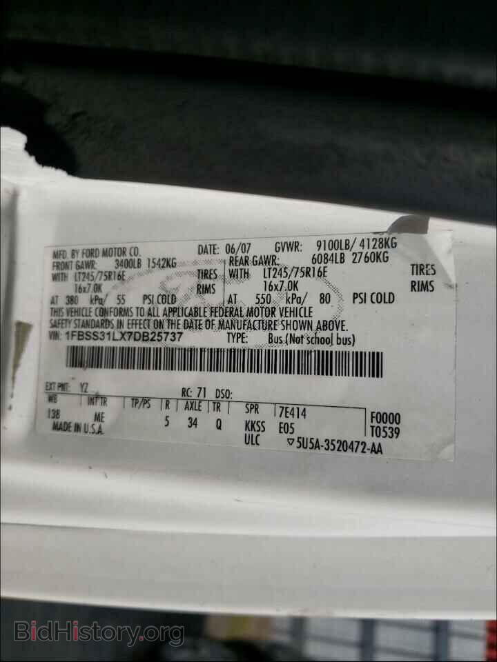 2007 FORD ECONOLINE - VIN: 1FBSS31LX7DB25737 - Photo 10