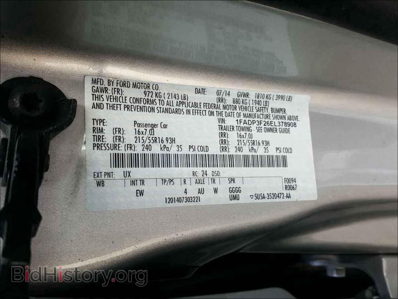 2014 FORD FOCUS - VIN: 1FADP3F26EL378908 - Photo 10