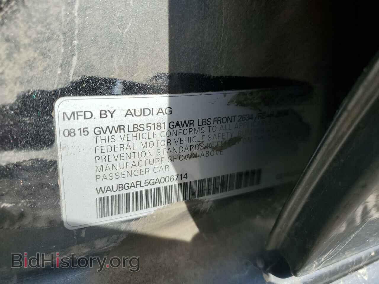 2016 AUDI S4/RS4 - VIN: WAUBGAFL5GA006714 - Фото 12