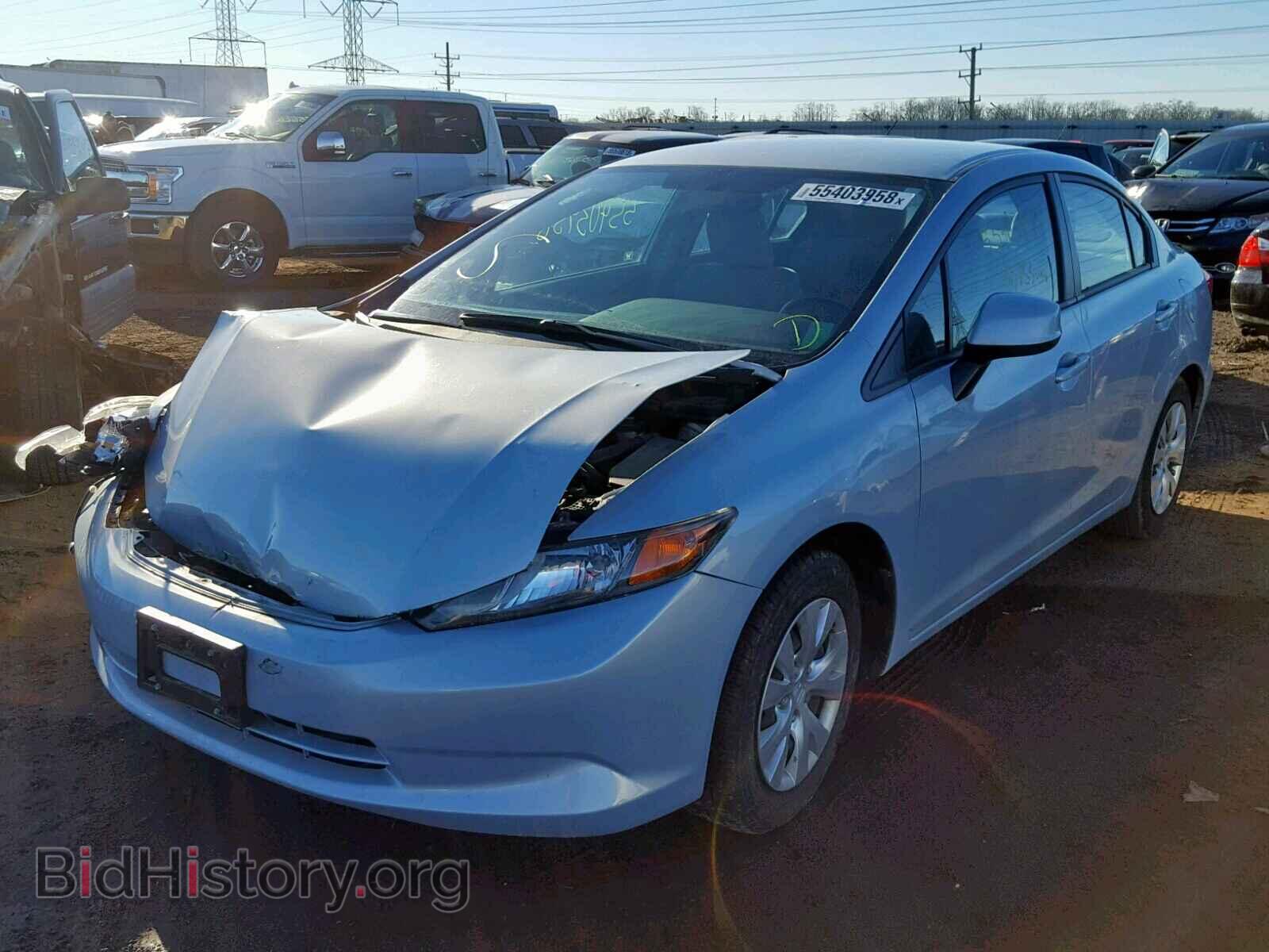 2012 HONDA CIVIC LX - VIN: 19XFB2F57CE032555 - Фото 2