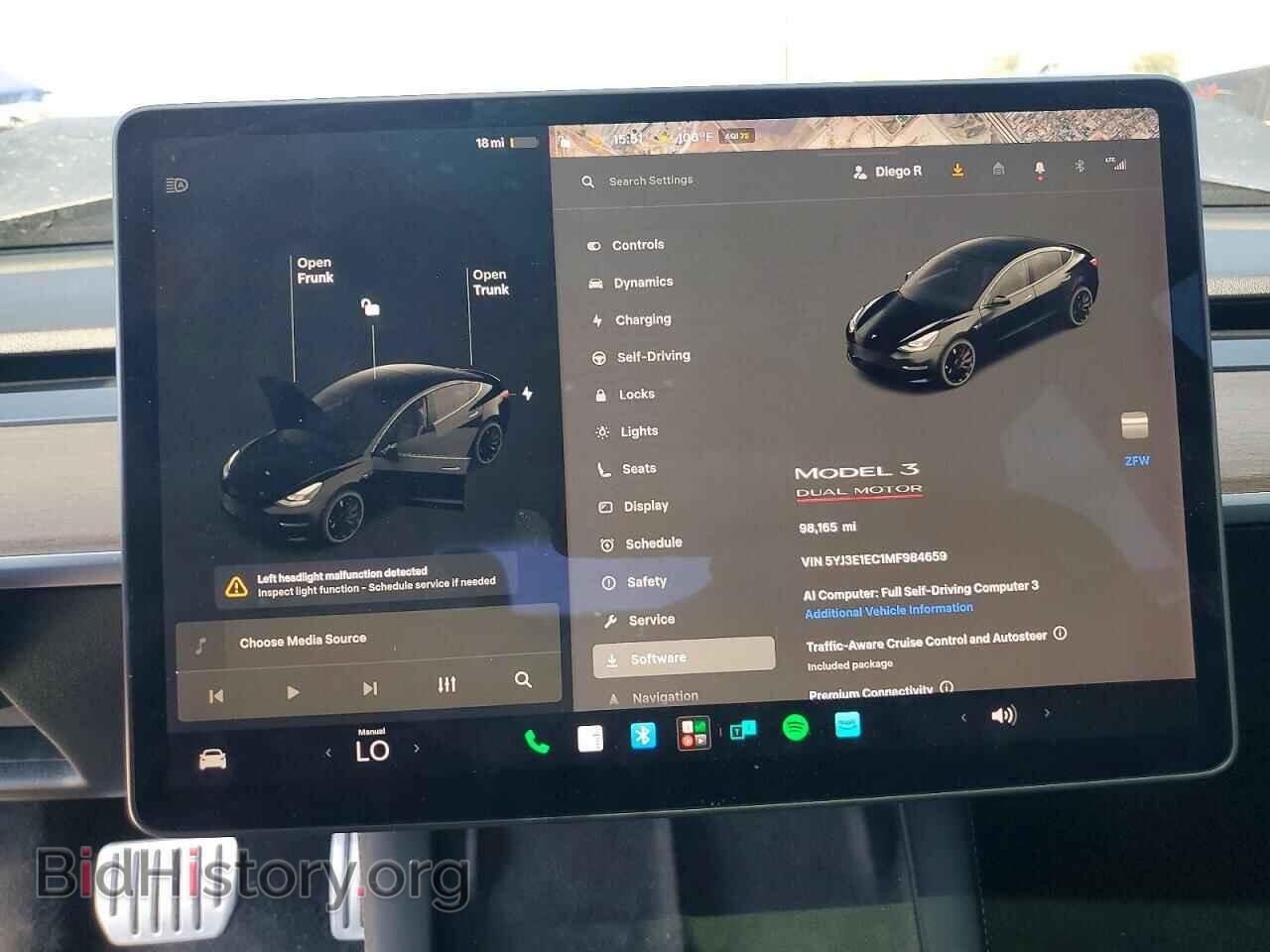 2021 TESLA MODEL 3 - VIN: 5YJ3E1EC1MF984659 - Photo 9