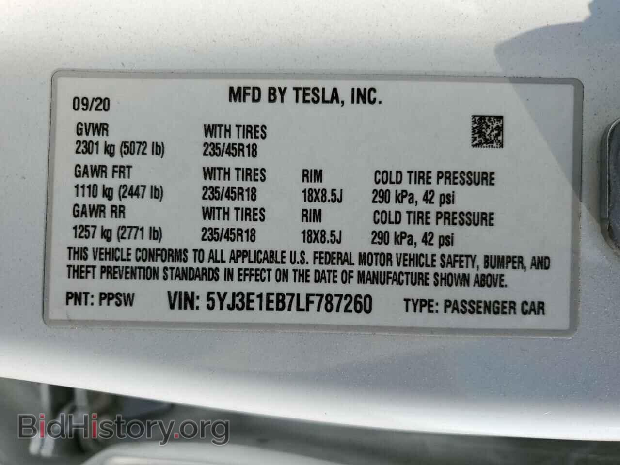 2020 TESLA MODEL 3 - VIN: 5YJ3E1EB7LF787260 - Photo 13