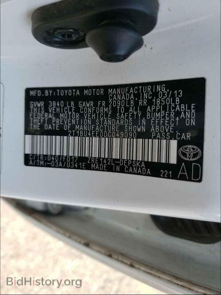 2013 TOYOTA COROLLA - VIN: 2T1BU4EE0DC049090 - Photo 10