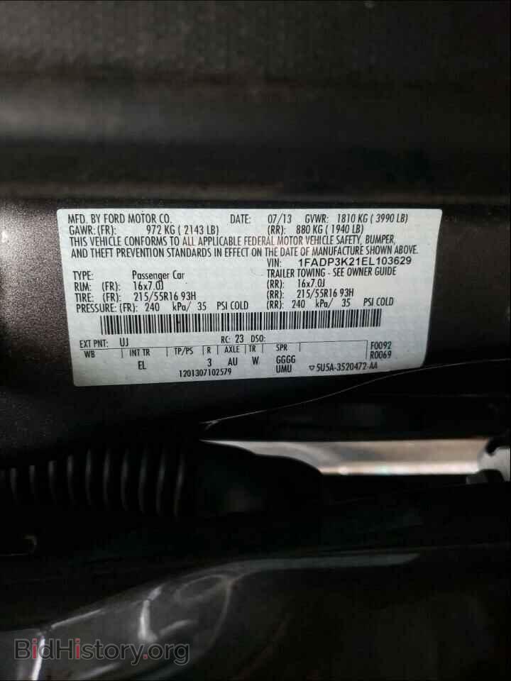 2014 FORD FOCUS - VIN: 1FADP3K21EL103629 - Photo 10