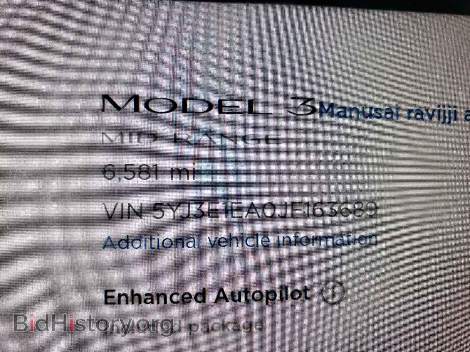 2018 TESLA MODEL 3 - VIN: 5YJ3E1EA0JF163689 - Photo 8