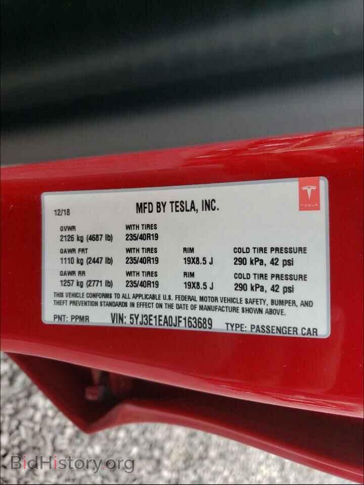 2018 TESLA MODEL 3 - VIN: 5YJ3E1EA0JF163689 - Photo 10