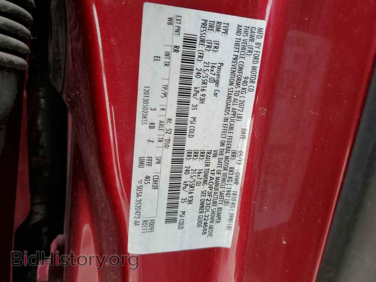 2013 FORD FOCUS - VIN: 1FADP3F23DL324688 - Фото 12