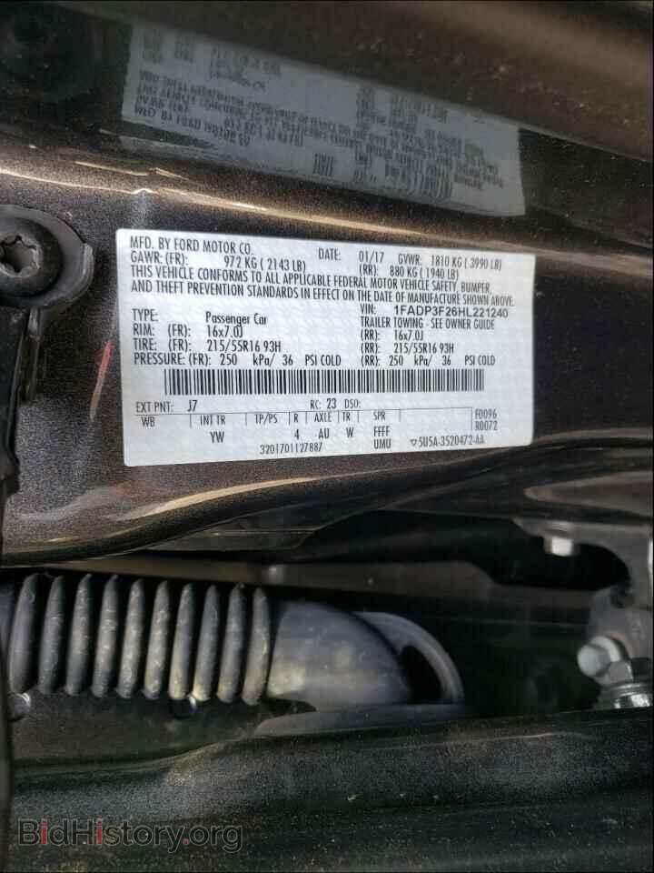 2017 FORD FOCUS - VIN: 1FADP3F26HL221240 - Фото 10