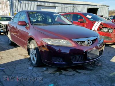 2006 Mazda 6 6 S, темно-бордовый — VIN 1YVHP80D765M59726, Copart