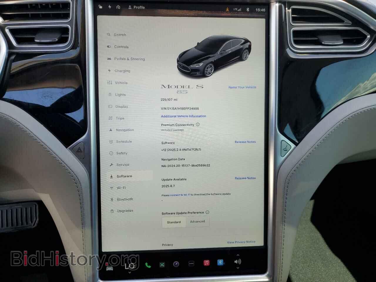 2014 TESLA MODEL S - VIN: 5YJSA1H18EFP34998 - Фото 9