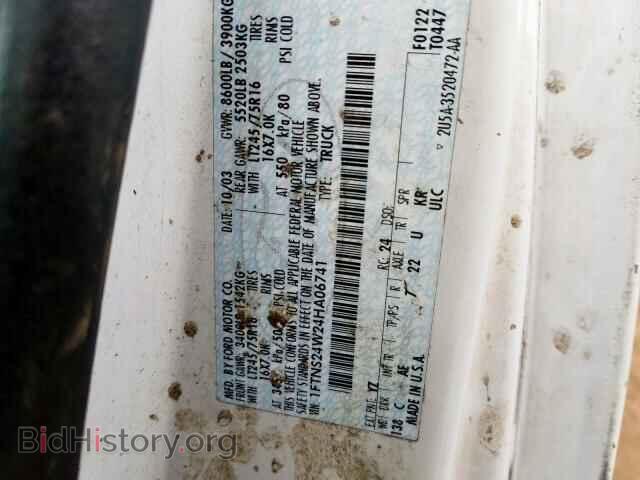 2004 FORD ECONOLINE - VIN: 1FTNS24W24HA06741 - Фото 10