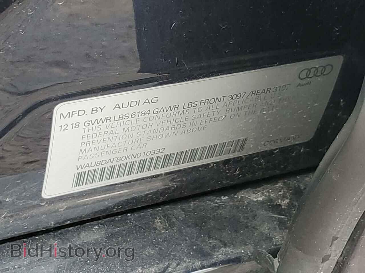 2019 AUDI A8 - VIN: WAU8DAF80KN010332 - Photo 12