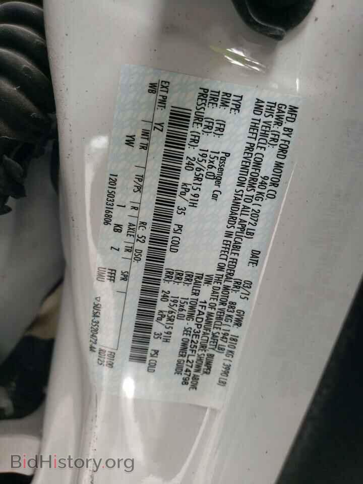 2015 FORD FOCUS - VIN: 1FADP3E25FL274798 - Фото 12