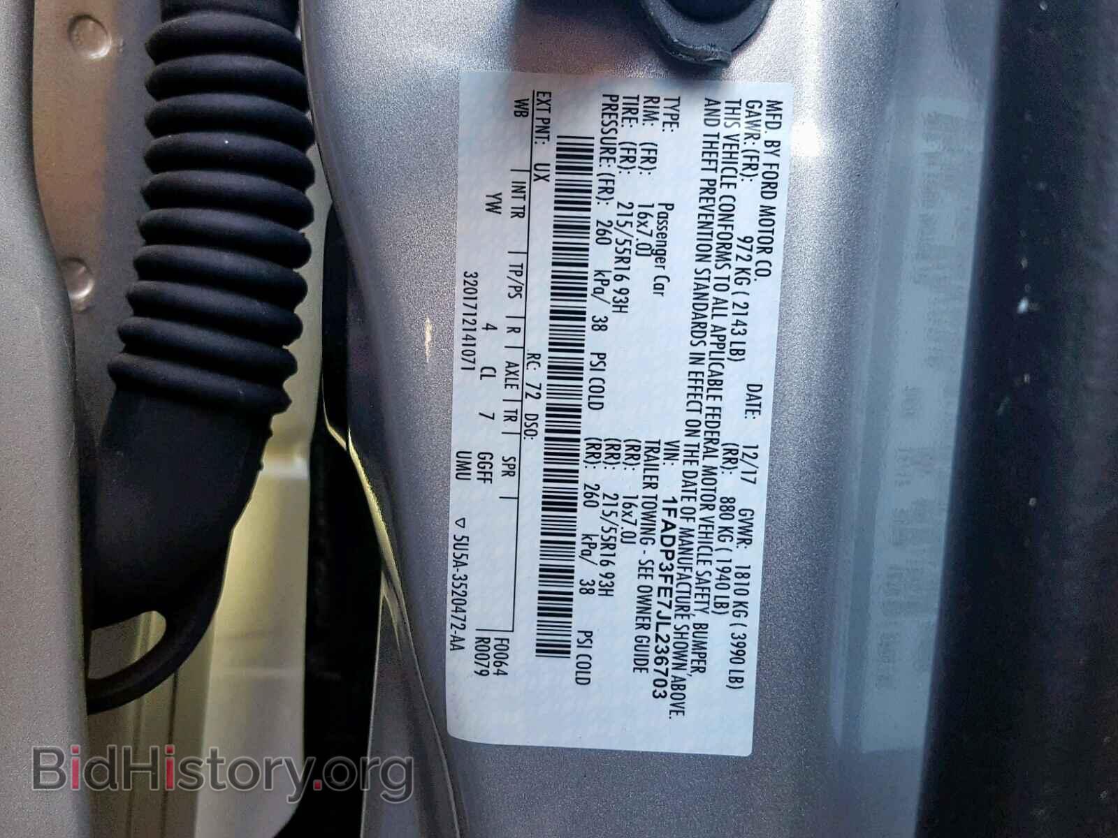 2018 FORD FOCUS SE - VIN: 1FADP3FE7JL236703 - Фото 10