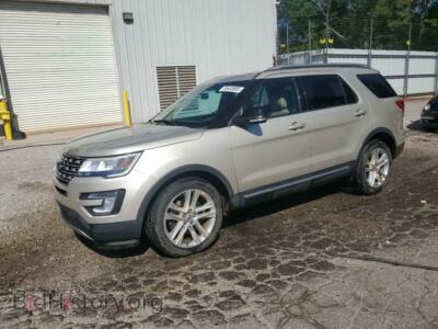 2017 Ford EXPLORER XLT, beige — VIN 1FM5K7D86HGA31633, Copart