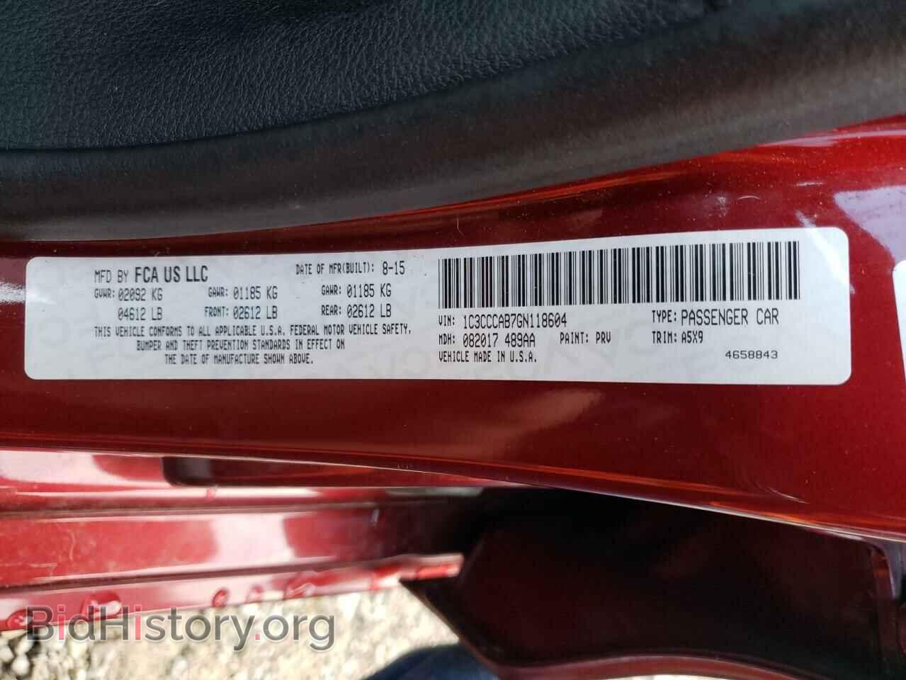 2016 CHRYSLER 200 - VIN: 1C3CCCAB7GN118604 - Фото 10