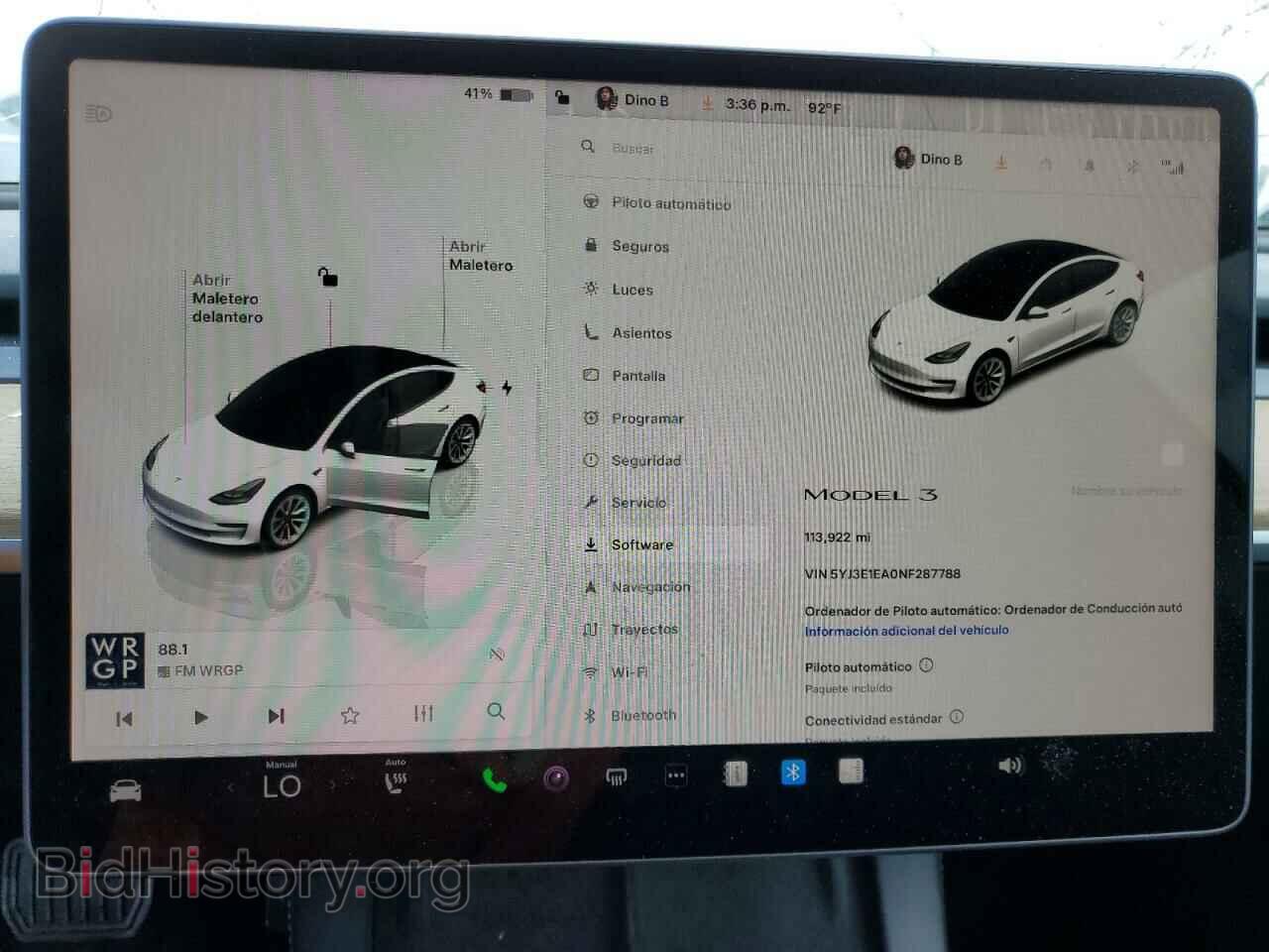 2022 TESLA MODEL 3 - VIN: 5YJ3E1EA0NF287788 - Фото 9