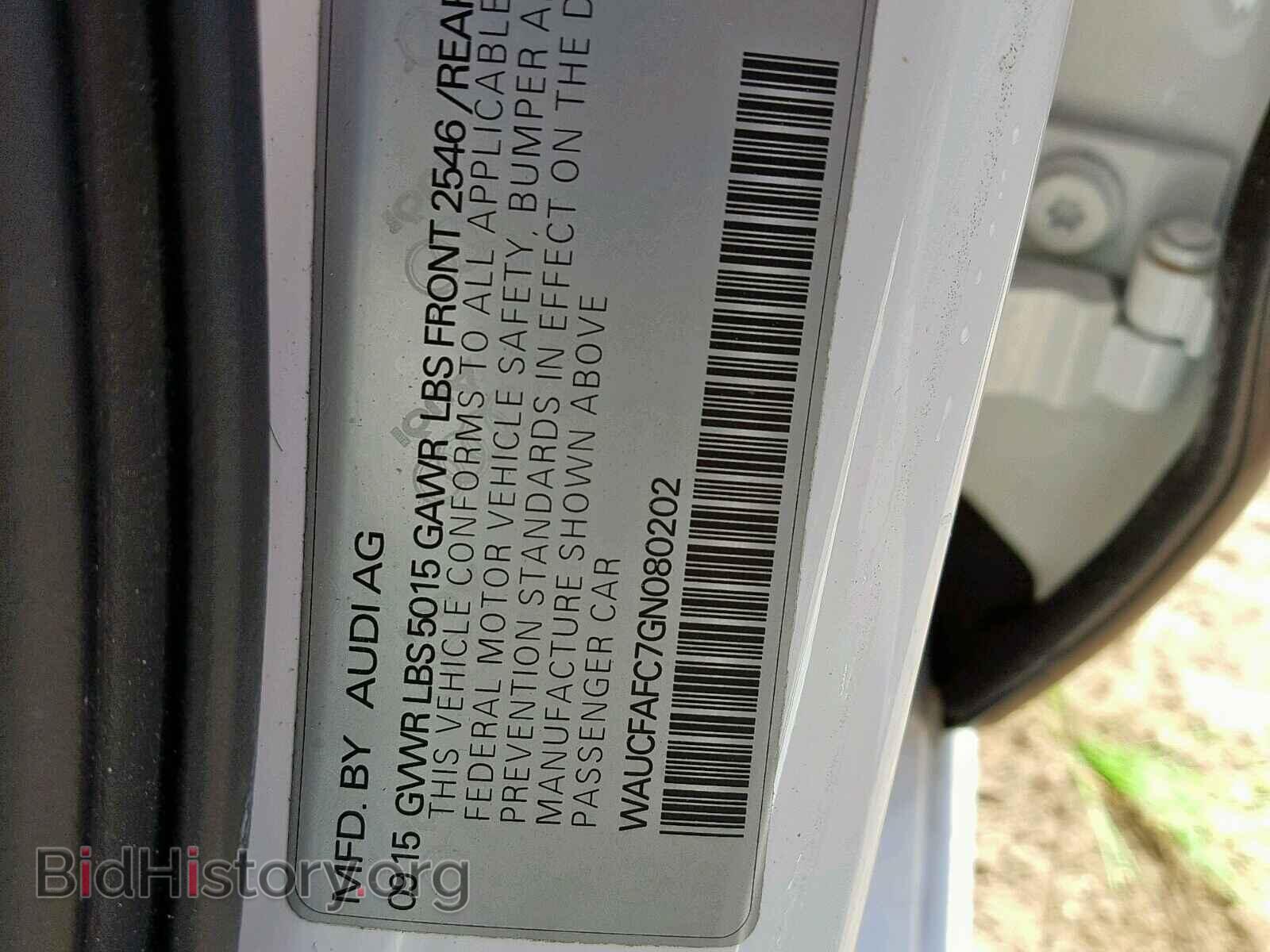 2016 AUDI A6 - VIN: WAUCFAFC7GN080202 - Фото 10