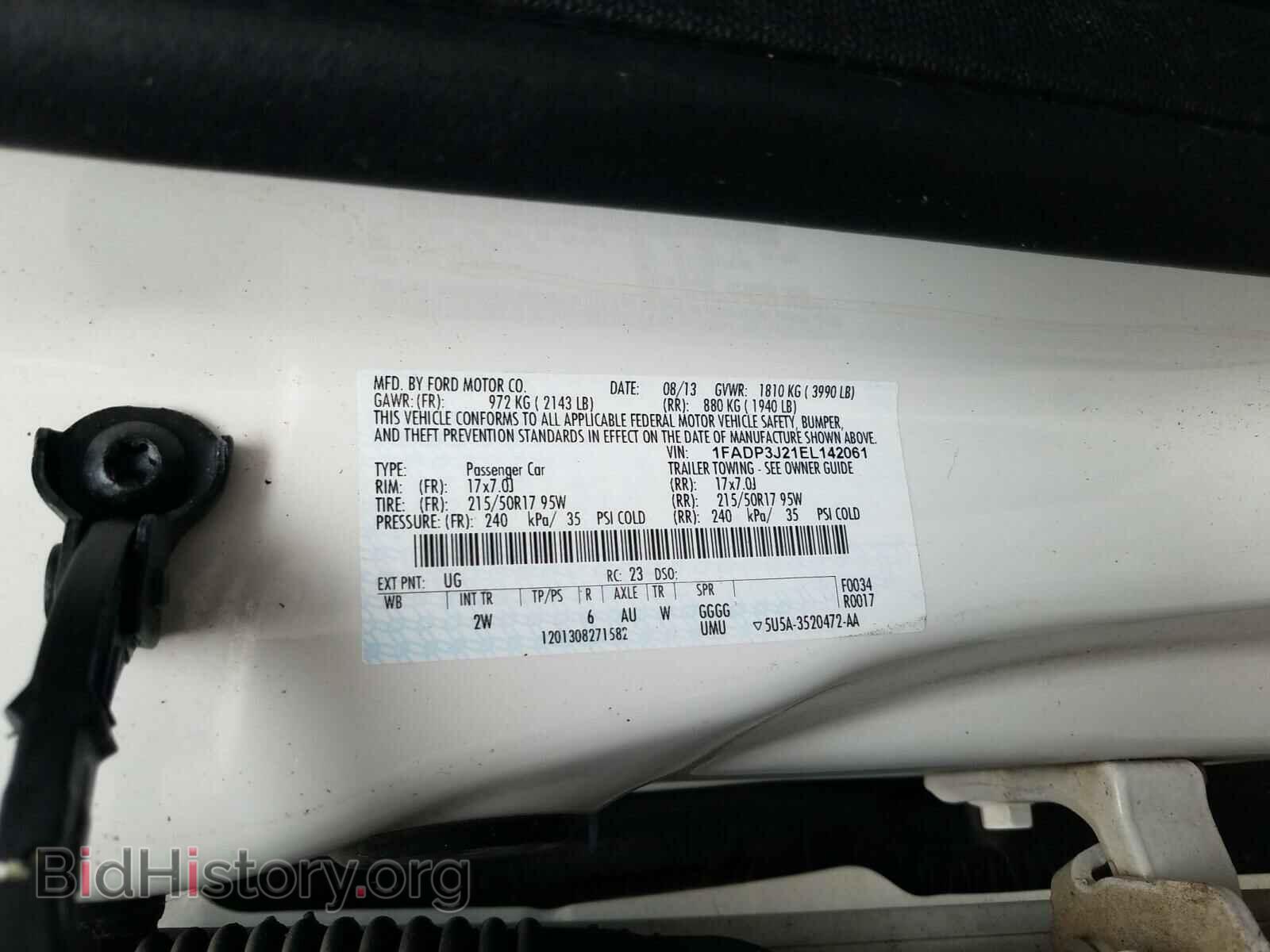 2014 FORD FOCUS - VIN: 1FADP3J21EL142061 - Фото 10