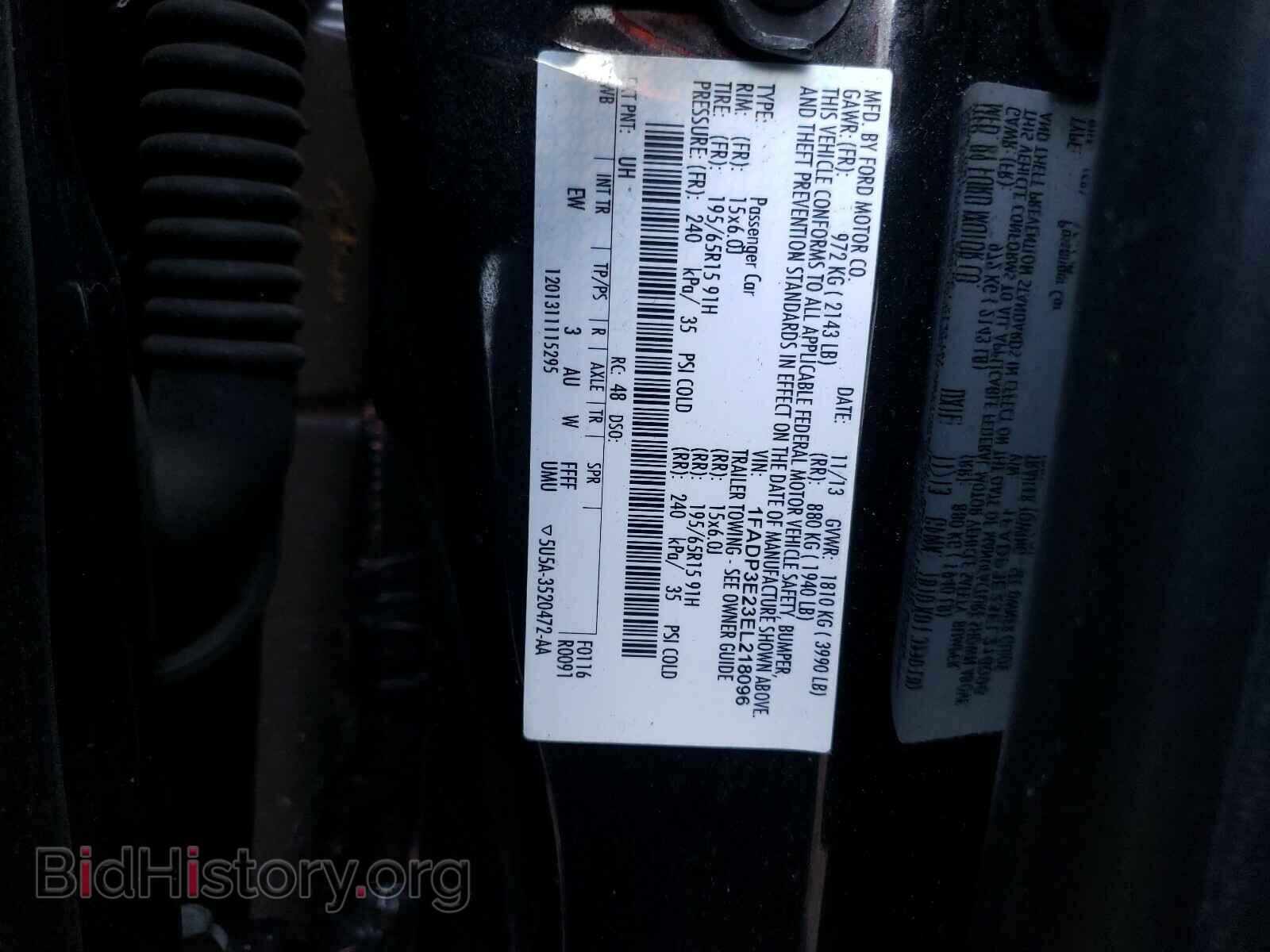 2014 FORD FOCUS - VIN: 1FADP3E23EL218096 - Photo 10