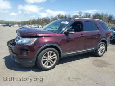 2018 Ford EXPLORER XLT, maroon — VIN 1FM5K8D80JGB02191, Copart