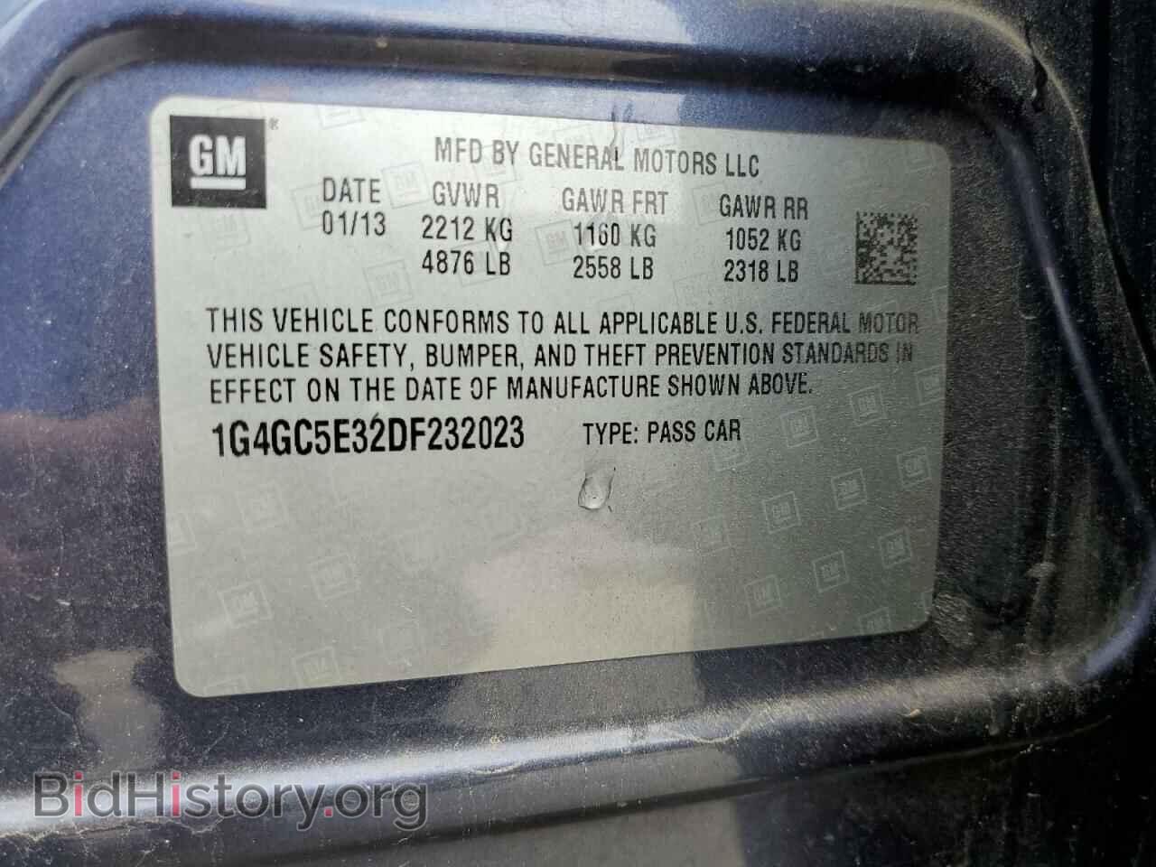 2013 BUICK LACROSSE - VIN: 1G4GC5E32DF232023 - Фото 12