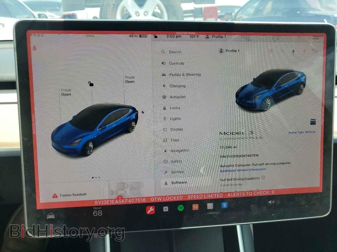 2019 TESLA MODEL 3 - VIN: 5YJ3E1EA5KF407516 - Фото 9